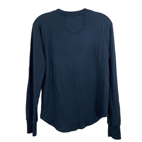 Barry's x Splits59 Pullover Shirt Sz Small Navy Blue Soft Long Sleeve Round Hem - Picture 3 of 5